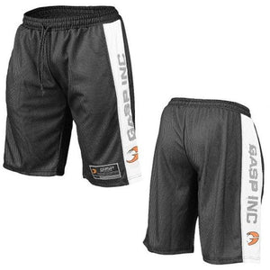 GASP No1 Mesh Shorts - Black-White - Urban Gym Wear