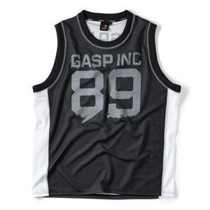 GASP No1 Mesh Tank - Black-White - Urban Gym Wear