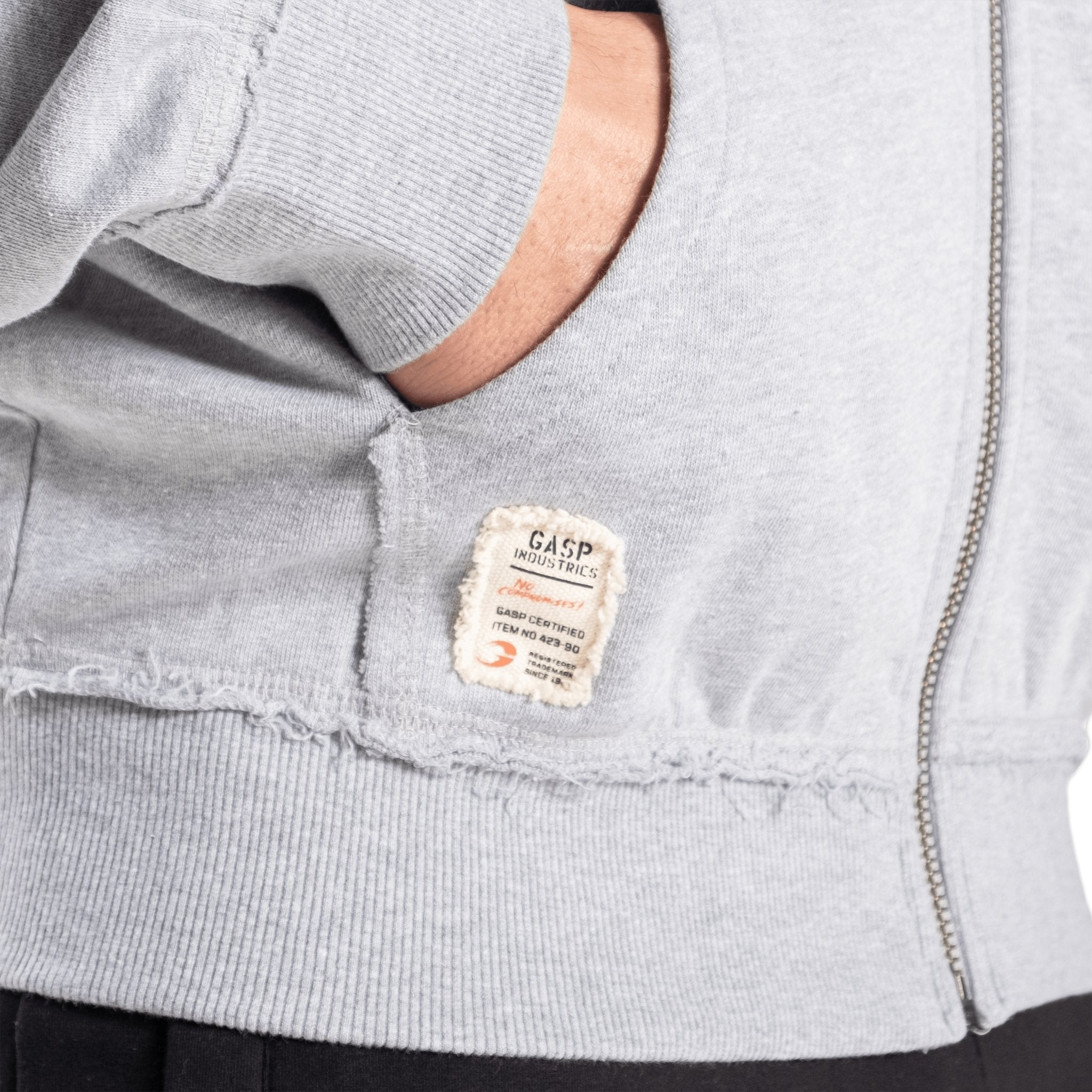 GASP Original Hoodie - Greymelange - Urban Gym Wear