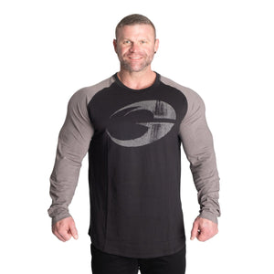 GASP Original Raglan LS - Black/Grey - Urban Gym Wear