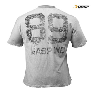 GASP Printed Tee - Light Grey - Urban Gym Wear