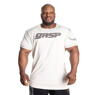 GASP Pro Logo Tee - Off White - Urban Gym Wear