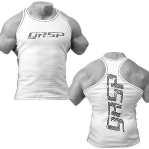 GASP Pro Rib Tank 2 - White - Urban Gym Wear