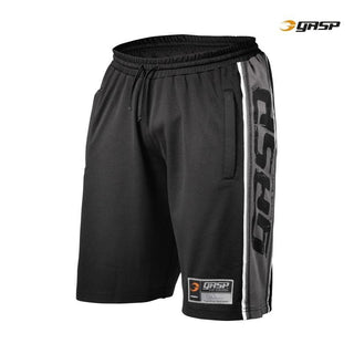 GASP Raw Mesh Shorts - Black-Grey - Urban Gym Wear