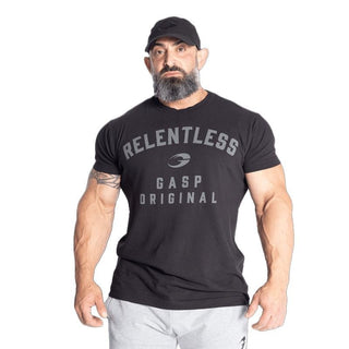 GASP Relentless Skull Tee - Washed Black - Urban Gym Wear