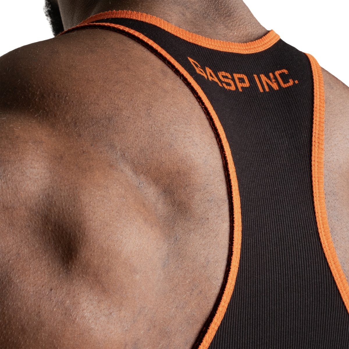 GASP Ribbed T-Back - Black/Flame - Urban Gym Wear