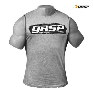 GASP S-L Raw Tank - Grey Melange - Urban Gym Wear