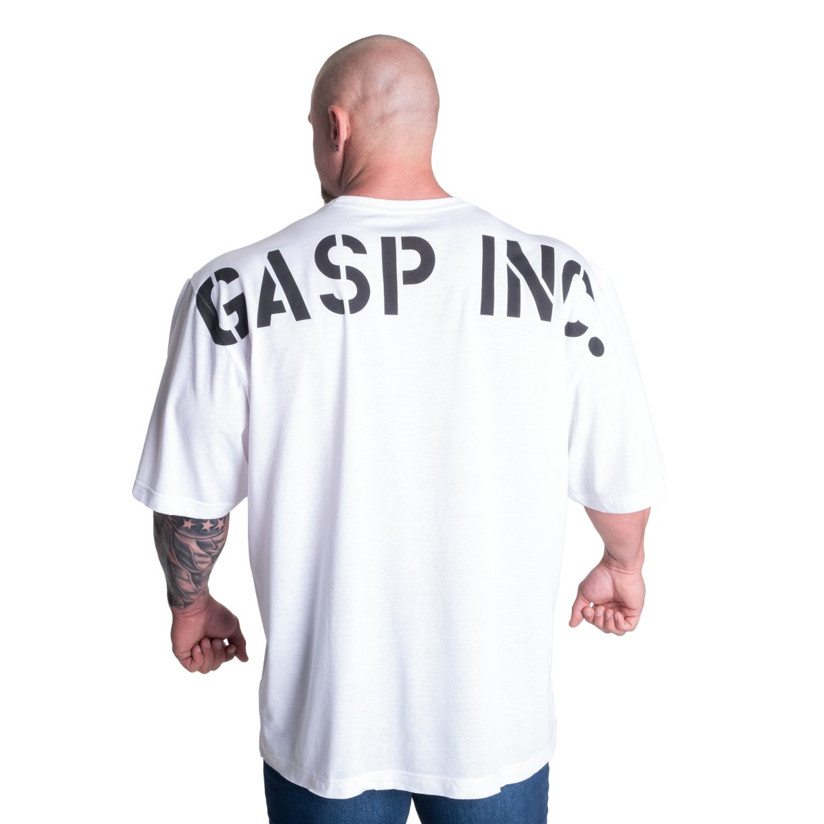 GASP Skull Division Iron Tee - White - Urban Gym Wear