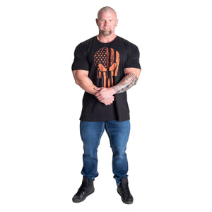 GASP Skull Standard Tee - Black/Flame - Urban Gym Wear