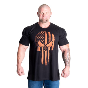 GASP Skull Standard Tee - Black/Flame - Urban Gym Wear