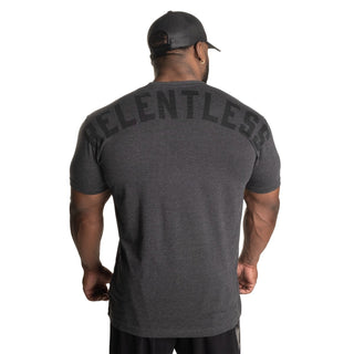GASP Skull Standard Tee - Dark Grey Melange - Urban Gym Wear