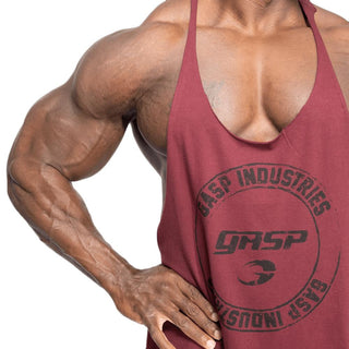 GASP Stringer - Maroon - Urban Gym Wear