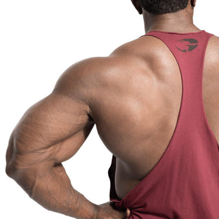 GASP Stringer - Maroon - Urban Gym Wear