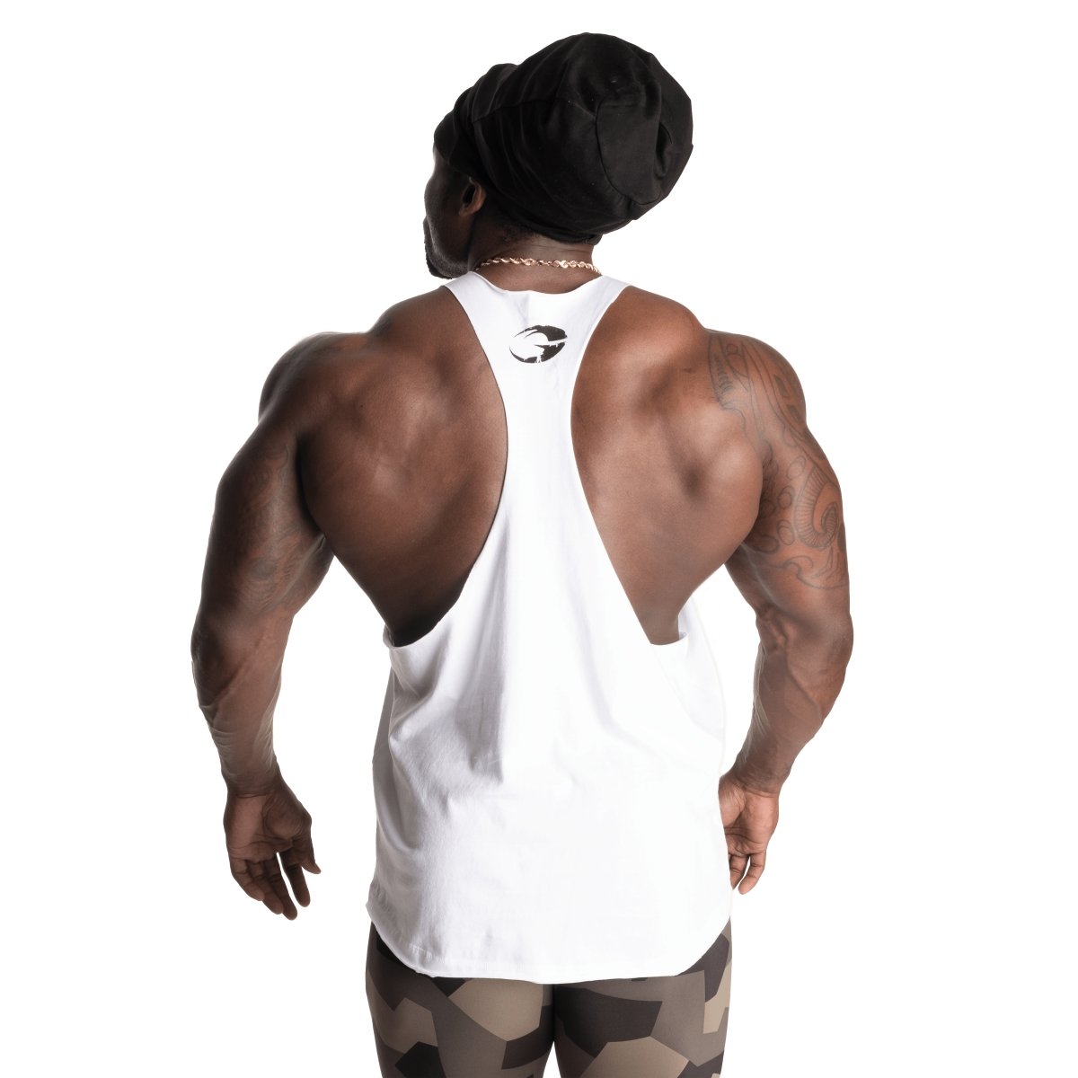 GASP Stringer - White - Urban Gym Wear