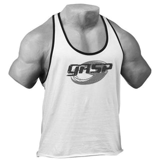 GASP Symbol T-Back - White - Urban Gym Wear