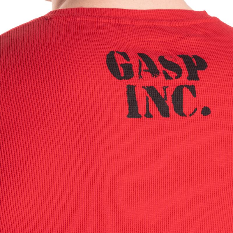 GASP Thermal Gym Sweater - Chilli Red - Urban Gym Wear