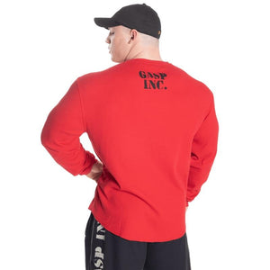 GASP Thermal Gym Sweater - Chilli Red - Urban Gym Wear