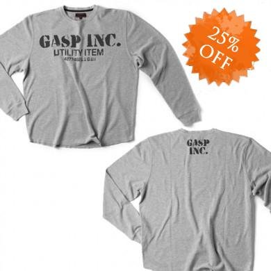 GASP Thermal Gym Sweater - Greymelange - Urban Gym Wear