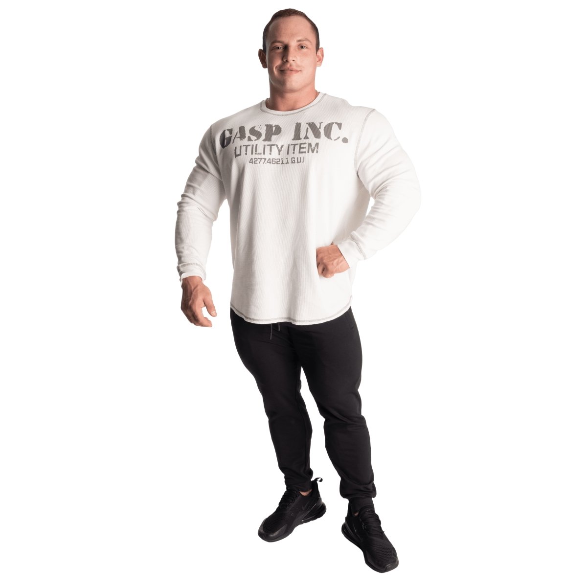 GASP Thermal Gym Sweater - Off White – Urban Gym Wear