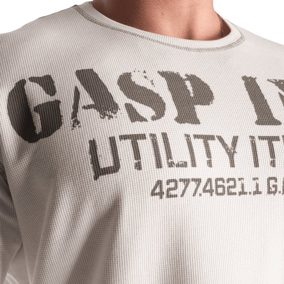 GASP Thermal Gym Sweater - Off White – Urban Gym Wear