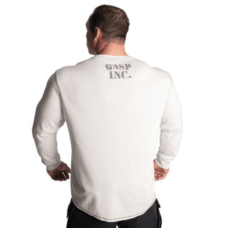 GASP Thermal Gym Sweater - Off White - Urban Gym Wear