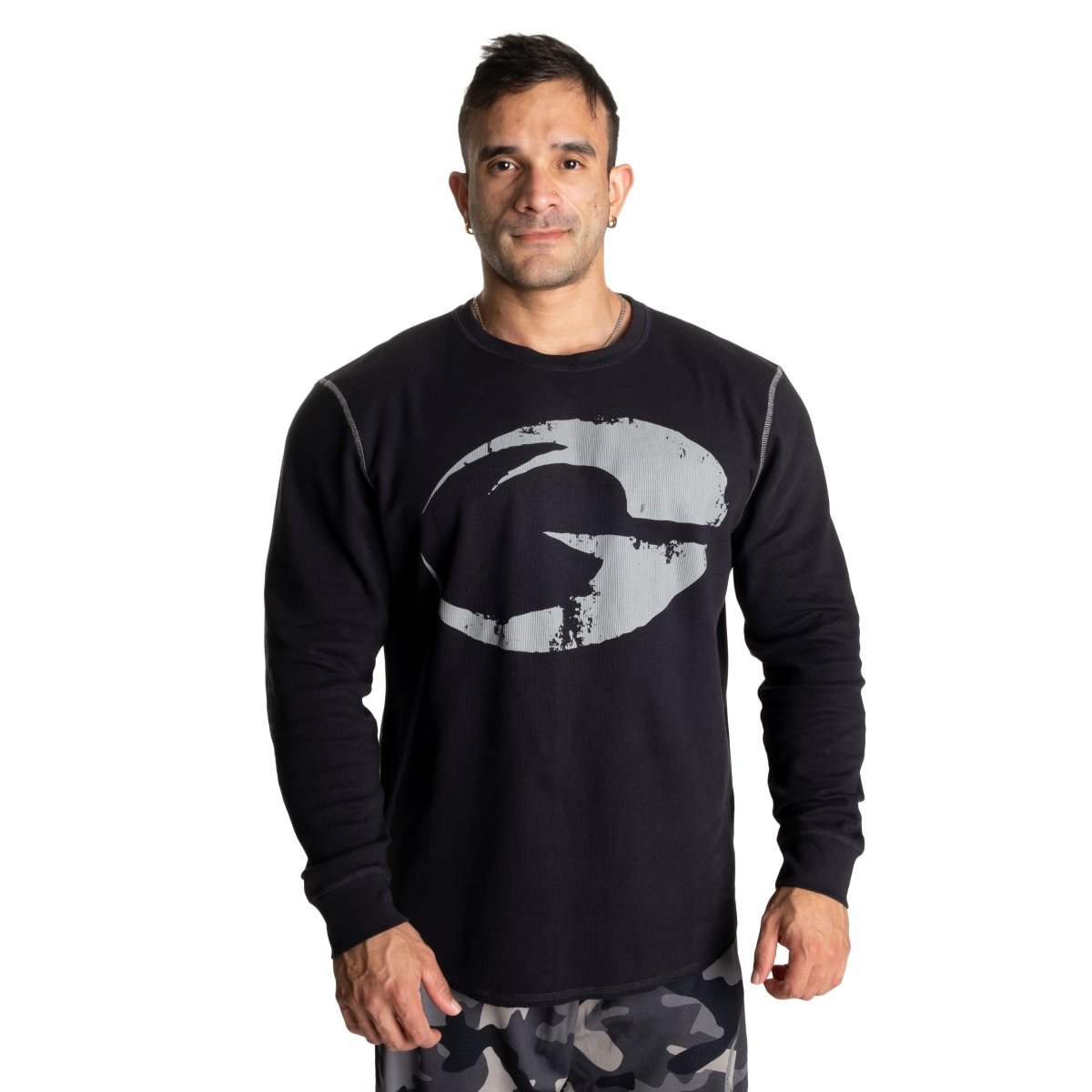GASP Thermal Logo Sweater - Asphalt - Urban Gym Wear