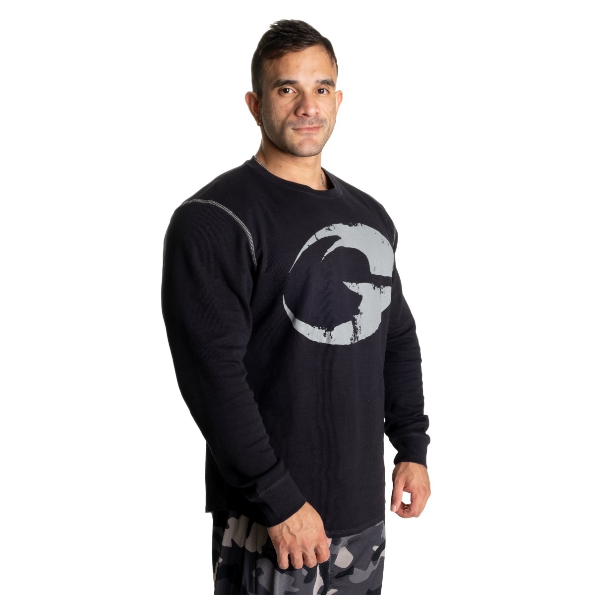 GASP Thermal Logo Sweater - Asphalt - Urban Gym Wear