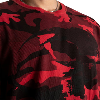 GASP Thermal Logo Sweater - Red Camo - Urban Gym Wear