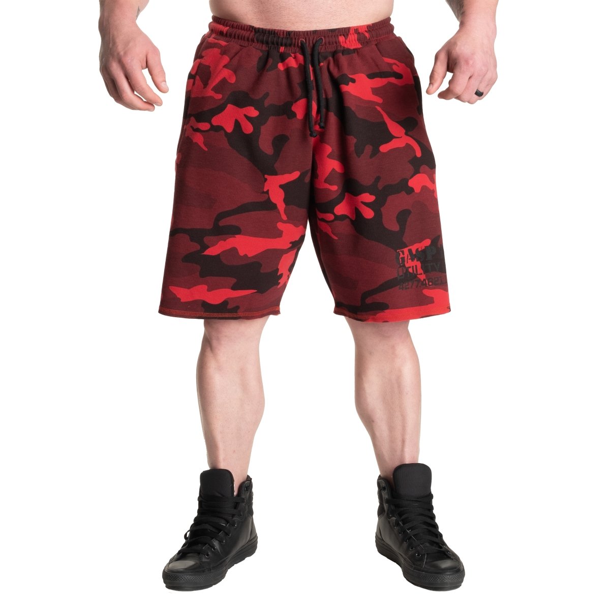 GASP Thermal Shorts Red Camo Urban Gym Wear - Main Image