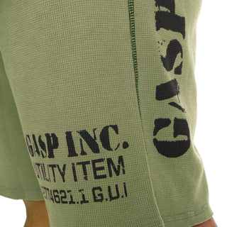 GASP Thermal Shorts - Wash Green - Urban Gym Wear