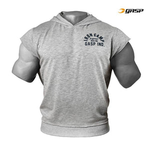 GASP Throwback S-L Hood - Greymelange - Urban Gym Wear