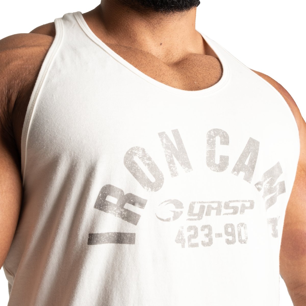 GASP Throwback Tank - Off White - Urban Gym Wear
