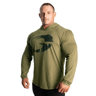 GASP Titan LS Hood - Army Green Melange - Urban Gym Wear