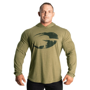 GASP Titan LS Hood - Army Green Melange - Urban Gym Wear