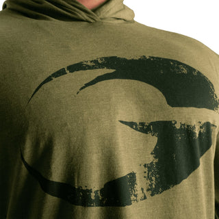 GASP Titan LS Hood - Army Green Melange - Urban Gym Wear