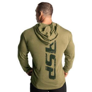 GASP Titan LS Hood - Army Green Melange - Urban Gym Wear