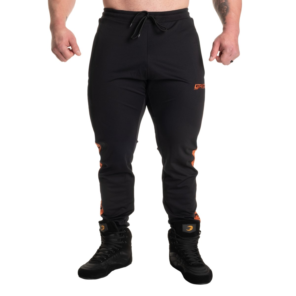 GASP Tracksuit Pants - Black/Flame - Urban Gym Wear