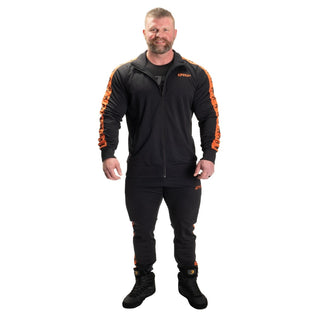 GASP Tracksuit Pants - Black/Flame - Urban Gym Wear