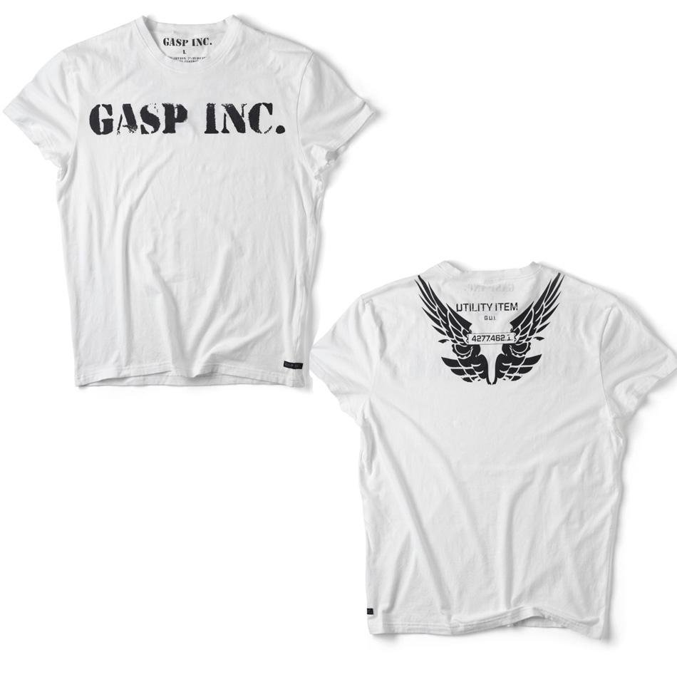 GASP Utility Flex Tee - White - Urban Gym Wear