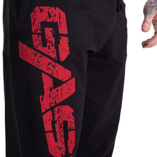 GASP Vintage Sweatpants - Black/Red - Urban Gym Wear