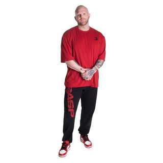 GASP Vintage Sweatpants - Black/Red - Urban Gym Wear