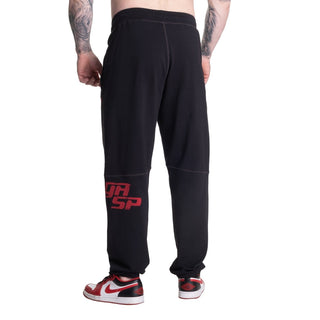 GASP Vintage Sweatpants - Black/Red - Urban Gym Wear