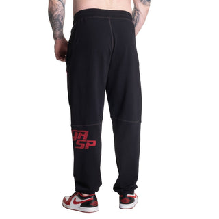 GASP Vintage Sweatpants - Black/Red - Urban Gym Wear