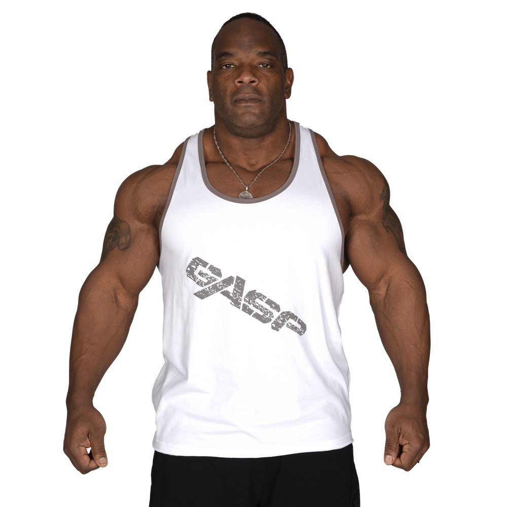 GASP Vintage T-Back - White - Urban Gym Wear