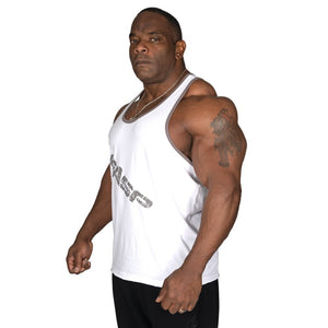 GASP Vintage T-Back - White - Urban Gym Wear