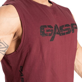 GASP Vintage Tank - Maroon - Urban Gym Wear