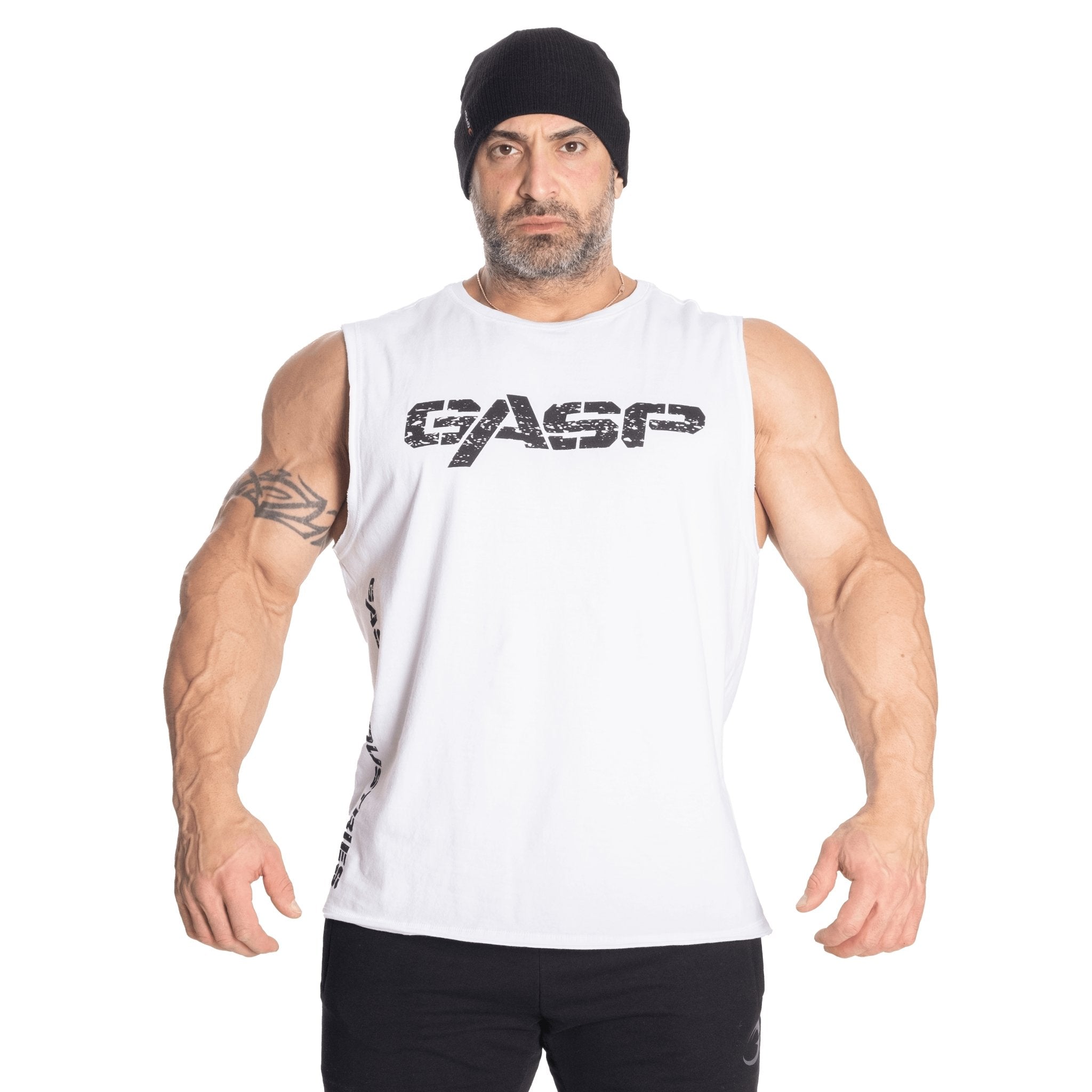 GASP Vintage Tank - White - Urban Gym Wear