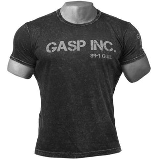 GASP Vintage Utility Tee - Washed Black - Urban Gym Wear