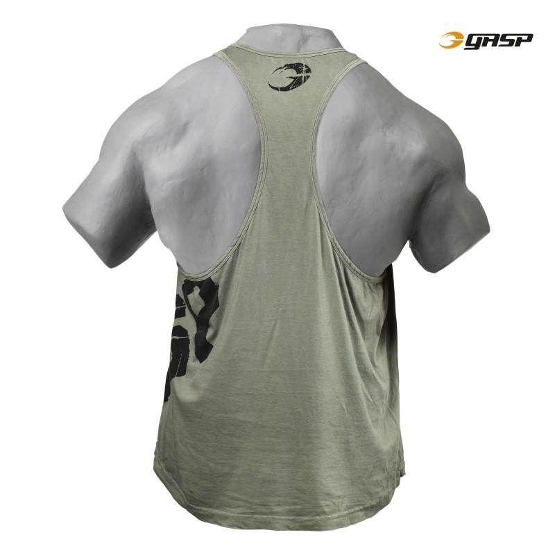 GASP Washed T-Back - Washed Green - Urban Gym Wear