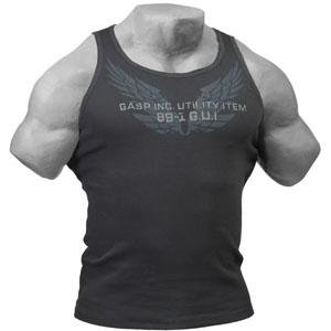 GASP Worn Out Rib Tank - Wash Black - Urban Gym Wear